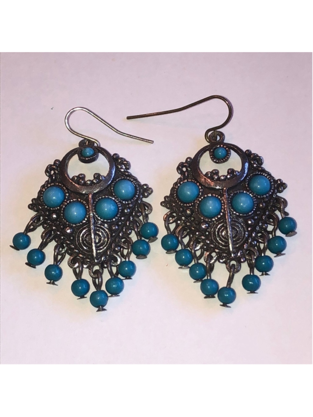 Laila Rowe Turquoise Color Boho Dangle Earrings